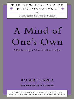 cover image of A Mind of One's Own
